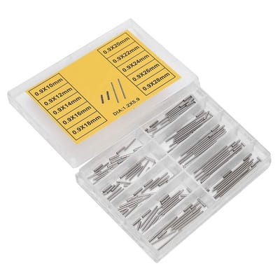 Dailygoods- Horlogeband Professionele Accessoires - Horlogeband Inkorter - Buizenpinnen 10-28mm - Stalen Materiaal - Zilveren Kleur - 24 Stuks - Horlogeaccessoires