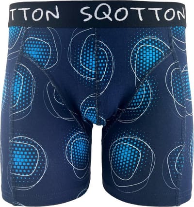 Boxershort - SQOTTON® - Scribble - Blauw - Maat M