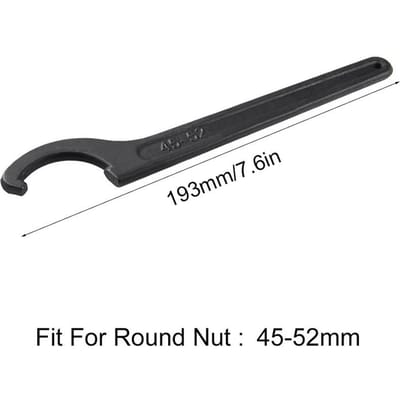 Chroom Vanadium Legeringsstaal 4552mm Sleutel C-sleutel Gereedschap Haak Schokdemper zwart