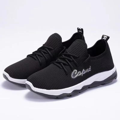Baskets Décontractées Femme Printemps Été Automne Chaussures de Course à Semelles Épaisses et Souples Chaussures Noix de Coco Mode 40 black