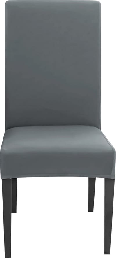 Intirilife 4x Elastische Stoelhoes in GRIJS met 38 - 45 cm zitting en 45 - 65 cm rugleuninghoogte - Voor feesten bruiloften hotels of thuis in de eetkamer