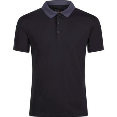 Regatta Contrast Coolweave Pique Polo Shirt (Zwart/Seal Grijs)