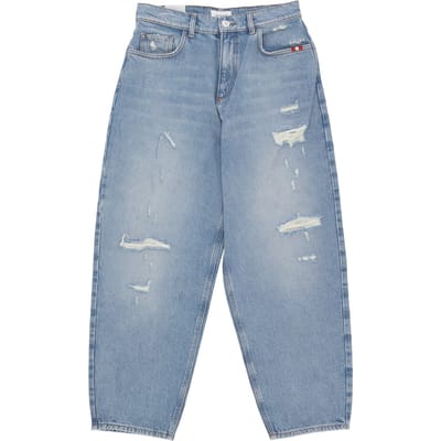 Damesjeans W Baggy Denim Super Used Denim