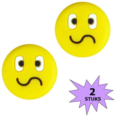 Fako Bijoux® - Tennisdemper - Tennis Demper - Emoji - Wacky - 2 Stuks