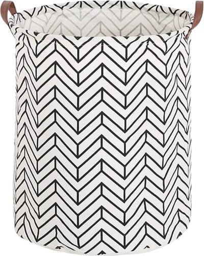 Wasmand Opvouwbaar - Opbergzak - 60L - Waterproof - Zwart/wit - Opvouwbare Wasszak