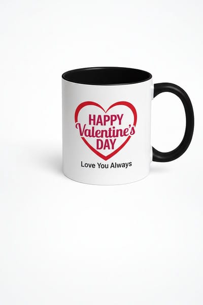 Valentijnsdag Mok - Happy Valentine's Day & Love You Always - Romantisch Cadeau met Hart