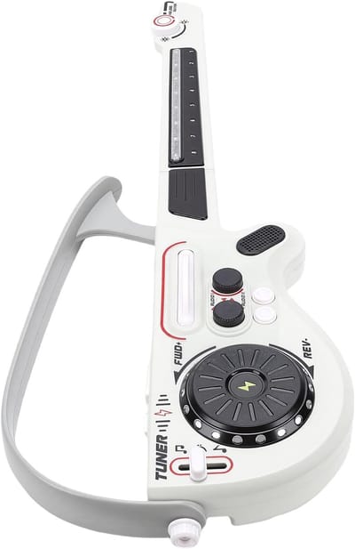 Kindergitaar - Muziekinstrument Speelgoed - Creatief Spelen - Snaarloos LED DJ - 40 x 21 x 9 cm - Grijs