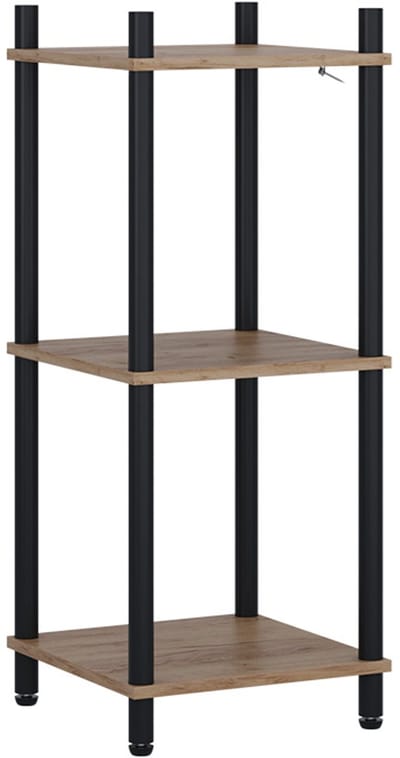 Vicco Bivio Hoekrek – 30 x 72 cm 3 planken Eik goud/antraciet