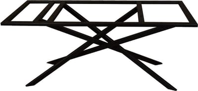 FLE - Stalen tafelonderstel zwart mikado 170 bij 75 cm en hoogte 72 cm (koker 5 x 3 cm)