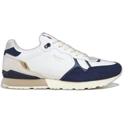 Pepe Jeans Brit Ivy leren sportschoenen wit,