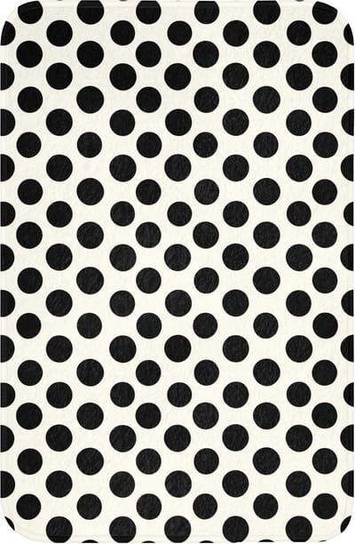 WC mat 40x60 cm - Antislip - Klassiek - Stippen - Zwart - Toiletmat - Vloermat - Douchemat - Toilet tapijt - Toiletmatten