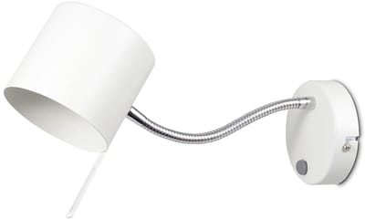 Kwazar Luminaire wandlamp met schakelaar plafondlamp GU10 230V GARY kinderkamer, woonkamer, bibliotheek, slaapkamer (wit)