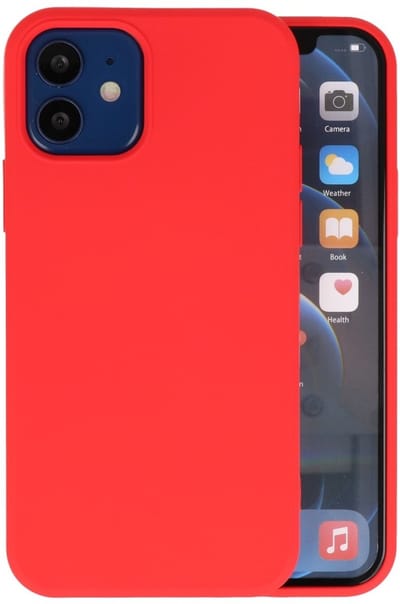 Hoesje Geschikt voor de iPhone 12 Mini - Fashion Color Backcover Telefoonhoesje - Rood