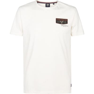 Petrol Industries - T-shirt - Heren - M - Gebroken wit - Katoen - M-3050-TSR607
