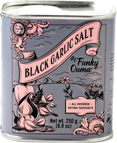 Funky Ouma - Black Garlic Salt - Tin 250g