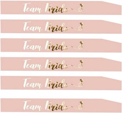 FeestmetJoep® vrijgezellenfeest - Bride to be 6-delig feestpakket Vrijgezellenfeest vrouw - Team bride - Bride to be sjerp - Bride to be sluier - Vrijgezellenfeest met het hele bride team - Team bride sjerp - Bride to be 6 personen