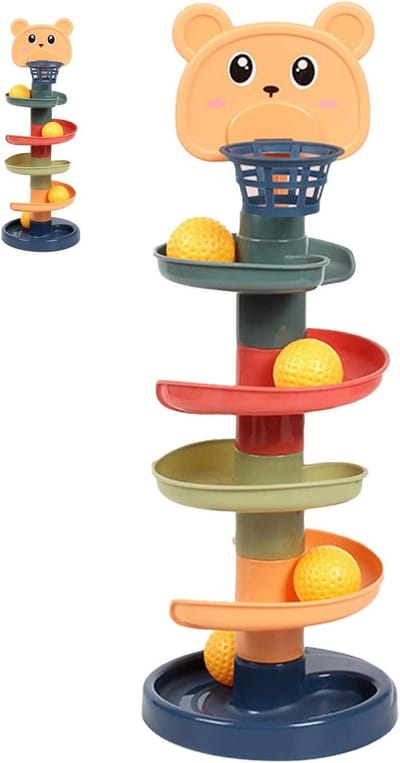 Babytoren Ballenbaan - Roller Speelgoed - Baby Ontwikkeling - Afneembaar Ontwerp - 5 Lagen - Multicolor