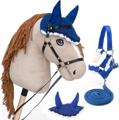 Stokpaard Beige - Hobby Horse - Sportieve Activiteiten - Complete Set - Maat A3 - Beige