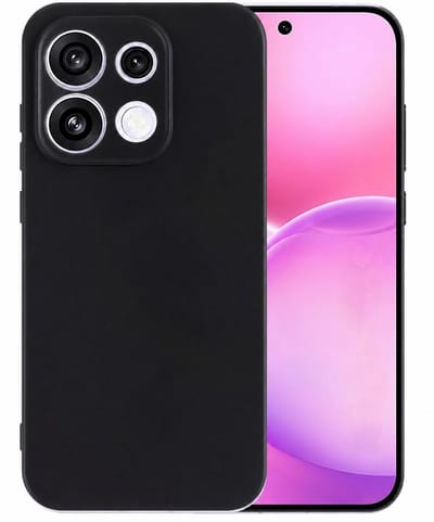 Casemania Hoesje Geschikt voor Oppo Reno16 5G - Zwart - Siliconen Back Cover