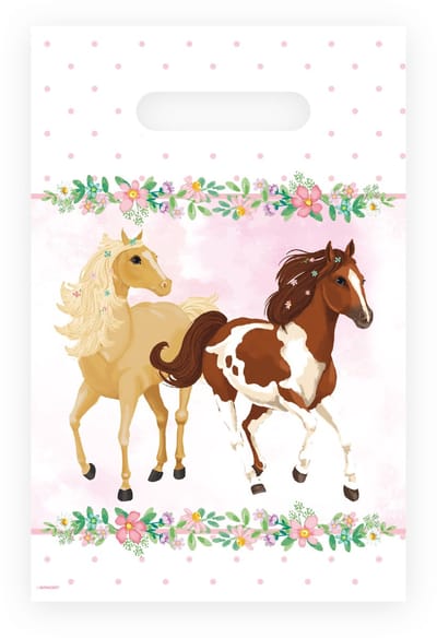 Paarden uitdeelzakjes 23x16cm | 8 stuks
