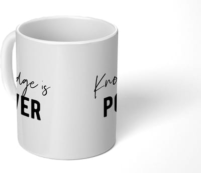 Mok - Koffiemok - Quote - Studeren - Power - Mokken - 350 ML - Beker - Koffiemokken - Theemok