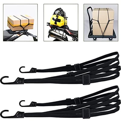 Elastische spanbanden met haken - 2 stuks, 90 cm voor motorfiets en fiets