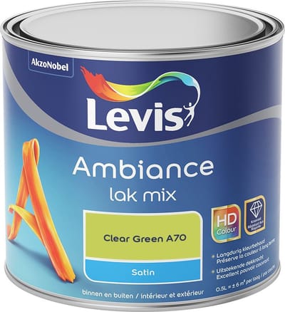 Levis - Ambiance Lak Satin Mix - Clear Green A70 - Mengverf - 0,5 L