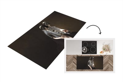 Keukenloper - Loper keuken - Zebra - Dieren - Kunst - 120x60 cm - Keukenloper vinyl
