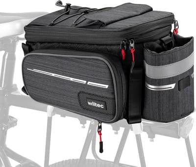 Fietstas Zwart met 20L Opbergruimte – Waterdichte Bagage Carrier voor Fietsen