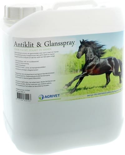 Agrivet Anti klit- en glansspray 5 liter