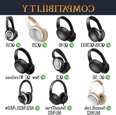 Vervangende Oorkussens voor Bose QuietComfort 15, QC25, QC35 en SoundLink Hoofdtelefoons - Zachte Lamsleer Oorkussens in Briljant Beige voor Comfort en Geluidskwaliteit