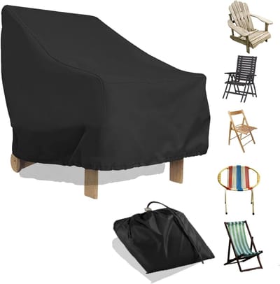 Waterdichte en Winddichte Tuinmeubelhoes, UV-bestendig en Scheurvast, 80 x 85 x 91 cm, Verstelbare Koord voor Optimale Bescherming
