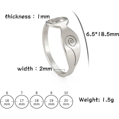 Godin Vruchtbaarheid Ringen voor Vrouwen Roestvrij Staal Hekserij Sieraden Wicca Pegan Maan Moeder Aarde Ring Magische Religieuze Talisman 9