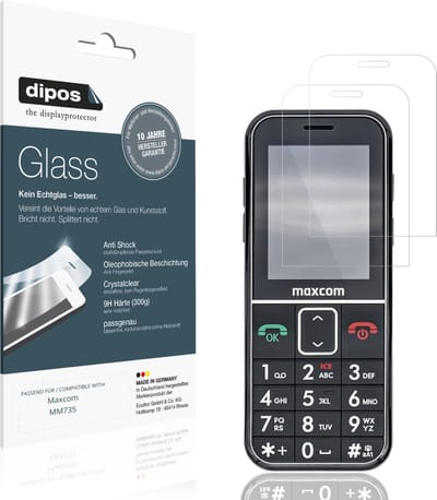 dipos – 2x Pantserfolie geschikt voor Maxcom MM735 | 9H Screenprotector