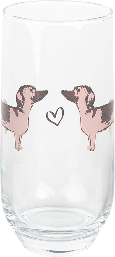 Clayre & Eef Waterglas 380 ml Honden Drinkbeker