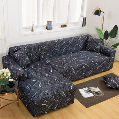L-vormige hoekbankhoes elastisch voor woonkamer bedrukte hoes voor bankhoezen stretch 1 /2 /3 /4 zits 1pc 2-seat 145-185cm