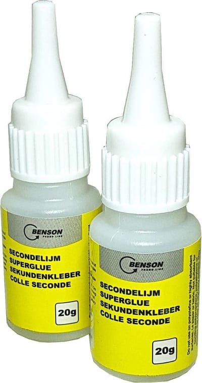 2X Seconden lijm flesje 20 gram superlijm vloeibaar transparant super glue secondelijm