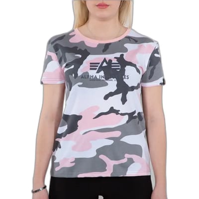 Dames-T-shirt Alpha Industries New Camo Basic