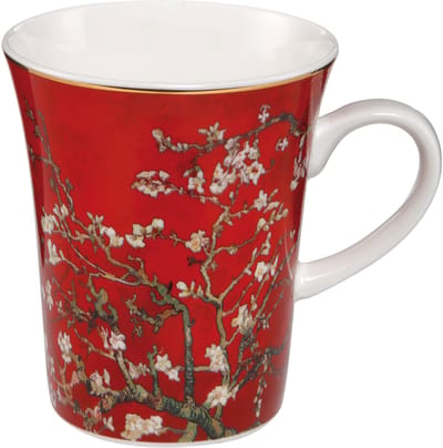Goebel - Vincent van Gogh | Koffie / Thee Mok Amandelboom rood | Beker - porselein - 300ml - 2 stuks