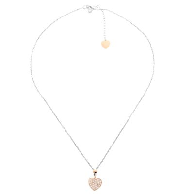 Orphelia Dames 925 Zilveren Ketting met Hanger - Zilver/Roze ZK-7195