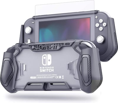 Cablebee Protector beschermhoes inclusief 9H screen protector geschikt voor Nintendo Switch Lite - Grijs