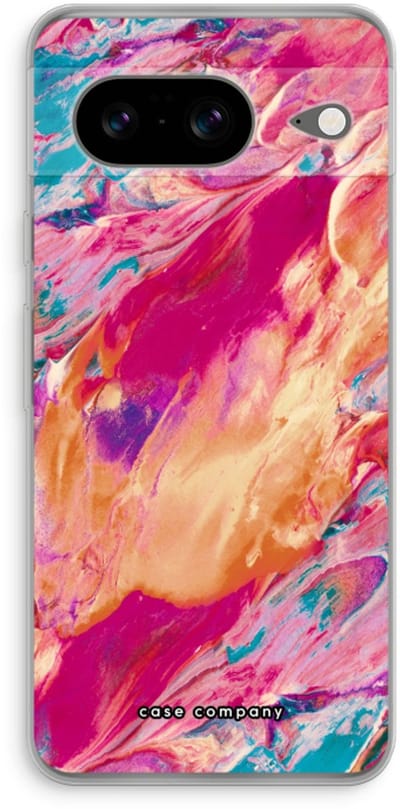 Case Company® - Hoesje geschikt voor Google Pixel 8 hoesje - Pastel Echoes - Soft Cover Telefoonhoesje - Bescherming aan alle Kanten en Schermrand
