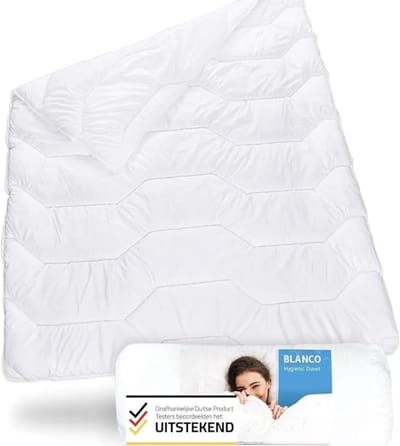 Famanu - Luchtig donsdekbed 155 x 220 cm, vochtregulerend, ademend en anti-allergisch – Wit