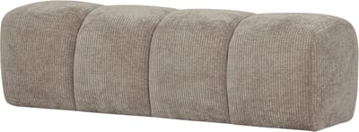 WOOOD Mojo Eetbankje 164 cm - Ribstof - Donker Zand - 49x164x45