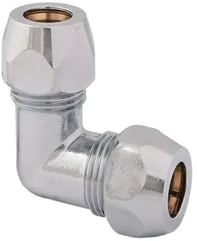 Schlösser Armaturen JS Hoek met twee knelkoppelingen, DN8, 3/8'' x 8mm, verchroomd, 0018930850001