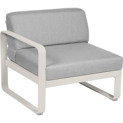 Fermob BELLEVIE Fauteuil Module links - A5 leemgrijs - 79 Flanelgrijs