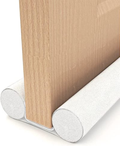 NTHProducts - Double Draught Stop - Deur tochtstrip - Waterdicht Oxford stof - Wit - Isolatie onder deur - Voorkom tocht - Voor binnen en buiten