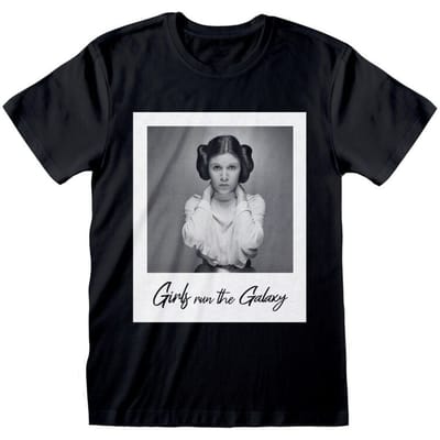 Star Wars - Disney T-shirt - Princess Leia - Girls Run the Galaxy - S tot XXL - voor Mannen - zwart