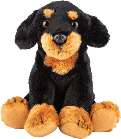 Suki Gifts Knuffeldier Teckel - pluche knuffel - hond - 13 cm - honden knuffels - huisdieren knuffels