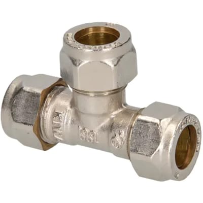 Sanivesk Knel T-stuk Chroom 12x12x12mm